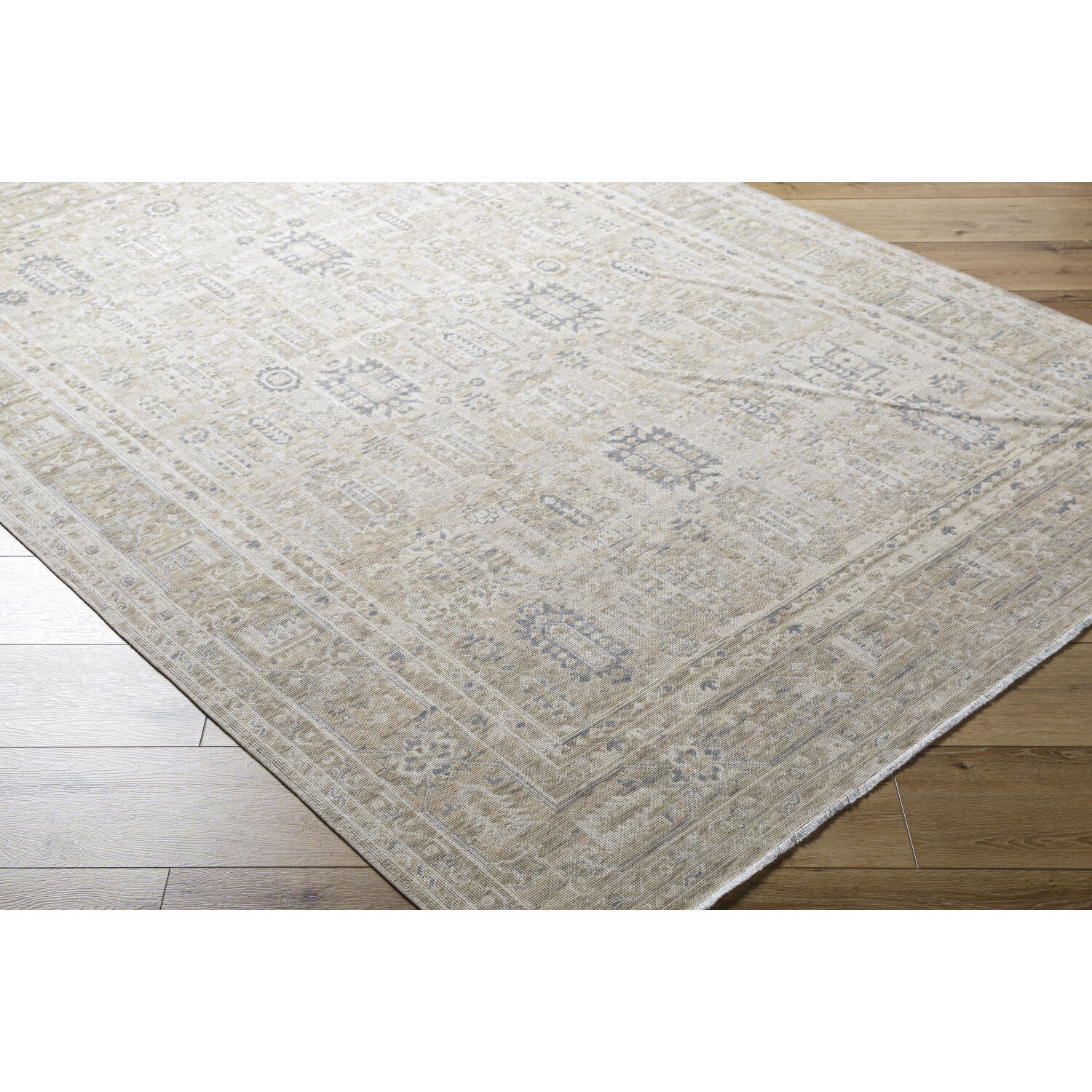 Once Upon a Time 106.3 X 77.17 inch Ivory / Light Gray / Tan / Medium Gray / Gray Machine Woven Rug in 6.5 x 9