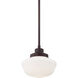 ML 1 Light 12 inch Brushed Bronze Pendant Ceiling Light