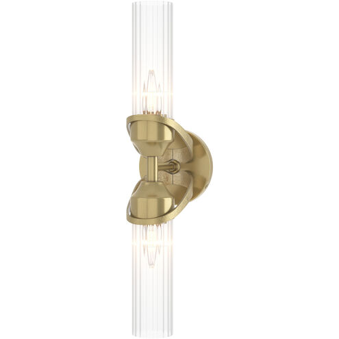 Bow 2 Light 5.8 inch Modern Brass Bath Sconce Wall Light