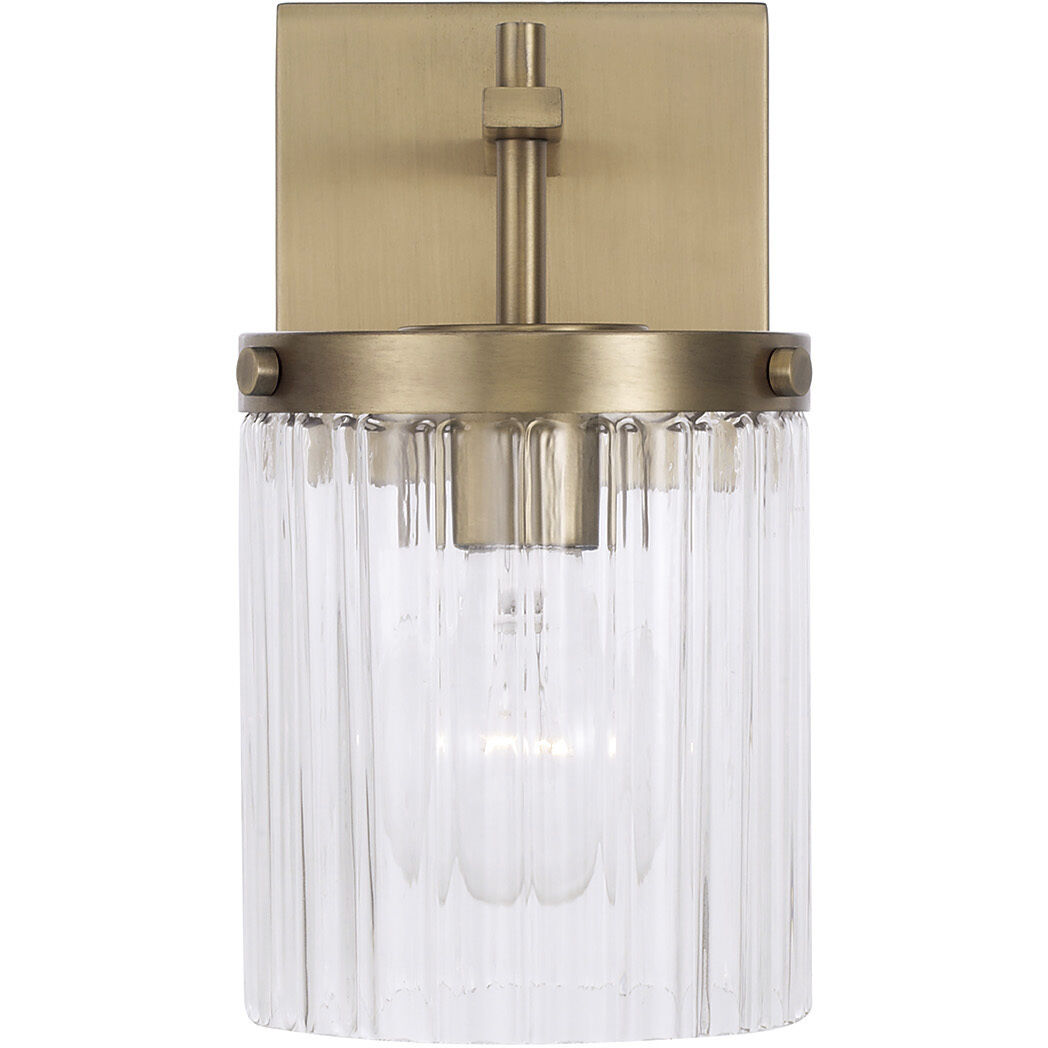 Vaughn Sconce Wall Light in Aged Brass