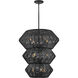 Lisa McDennon Luca LED 27.75 inch Black Chandelier Ceiling Light, Multi Tier