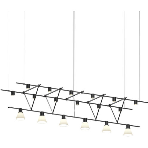 Suspenders LED 97 inch Satin Black Pendant Ceiling Light