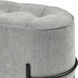Brida 18.25 inch Gray with Black Ottoman