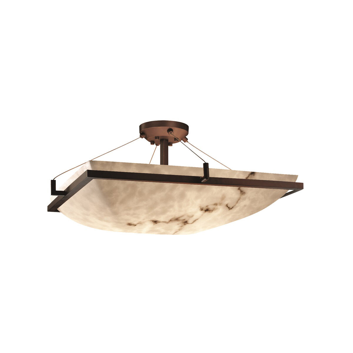 LumenAria LED 53 inch Dark Bronze Semi-Flush Ceiling Light