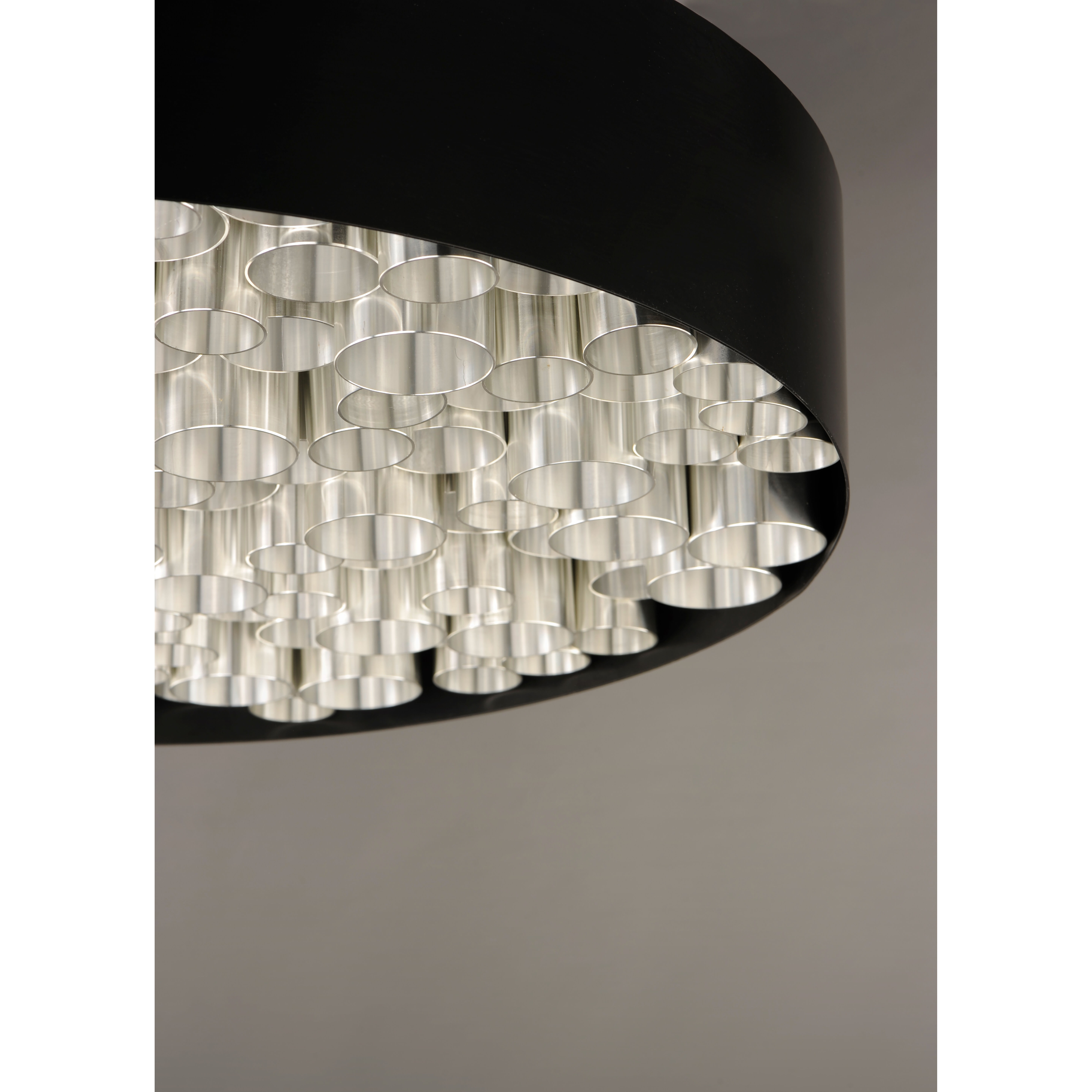 Pipes LED 30 inch Black and Brushed Aluminum Multi-Light Pendant Ceiling Light