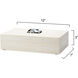 Constantine 12 X 7 inch Cream Resin w/ Horn Accent Large Rectangle Box