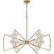 Marbella 6 Light 36 inch Gold Shimmer Chandelier Ceiling Light