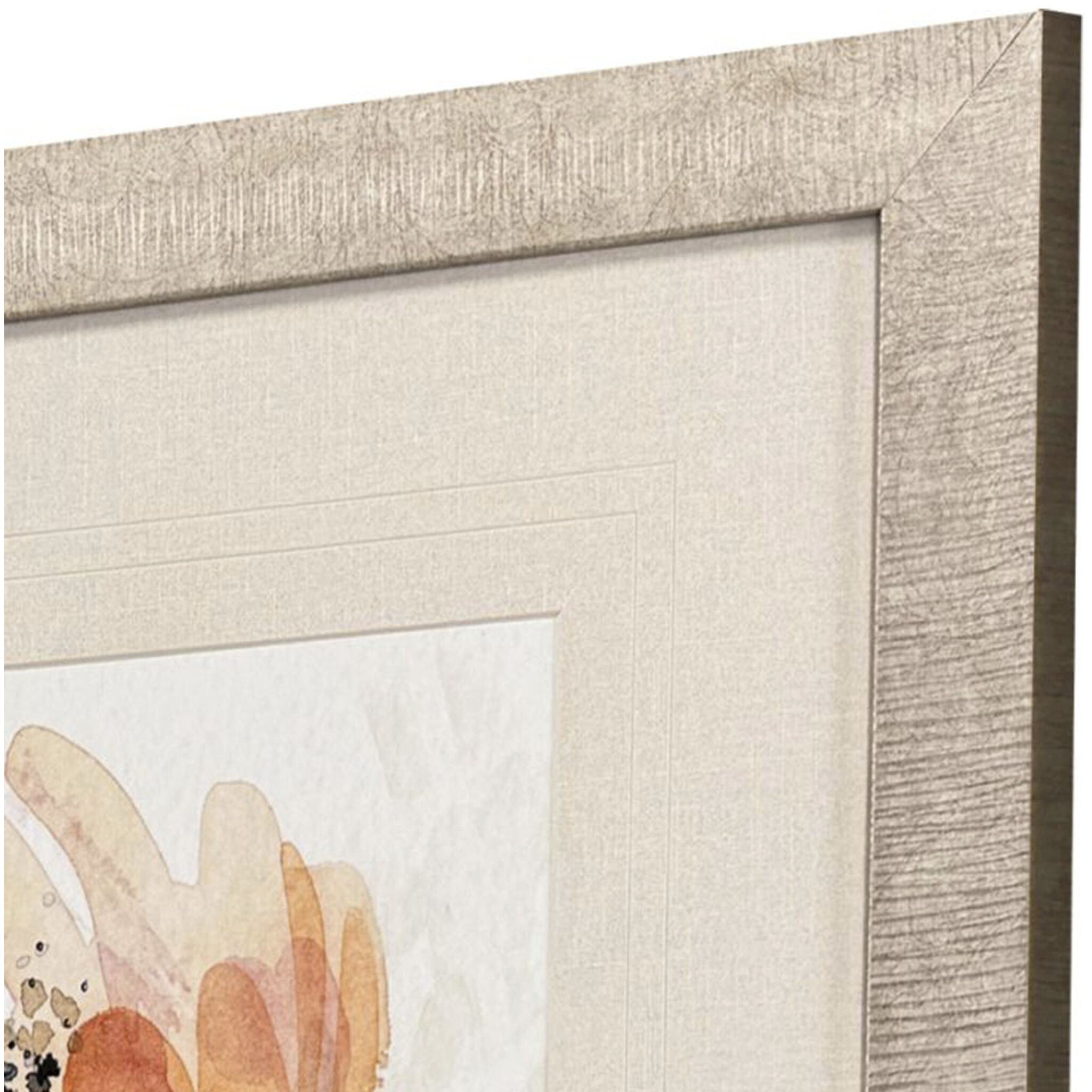 Perfect Poppies Orange and Green and Beige and Multi Framed Art, Propac