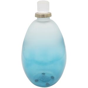 Glisten Blue and White Lidded Bottle