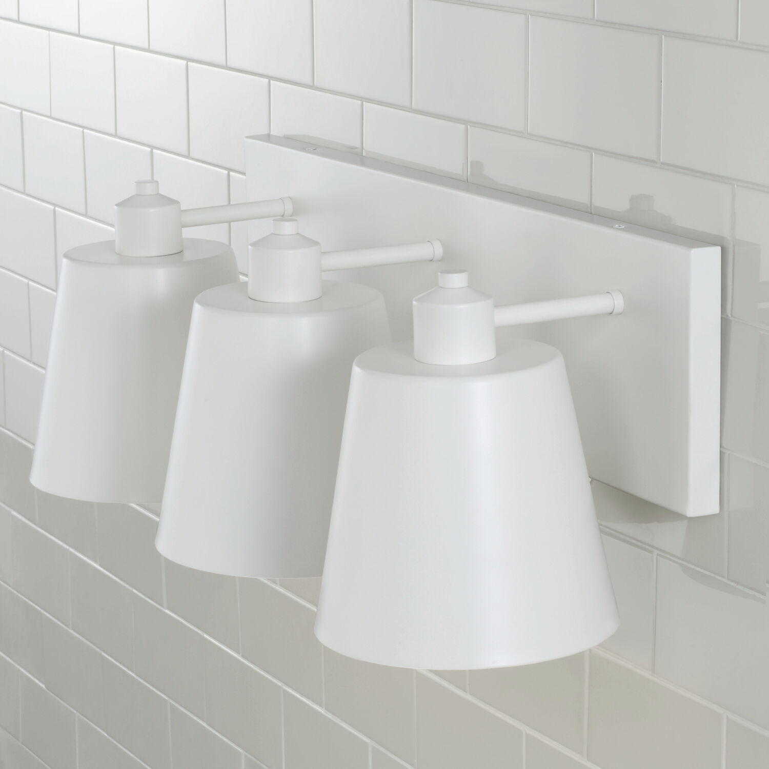 Alden 3 Light 24 inch Matte White Vanity Light Wall Light