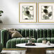 Spectral Green Green and Gray and Metallic and Beige Framed Art
