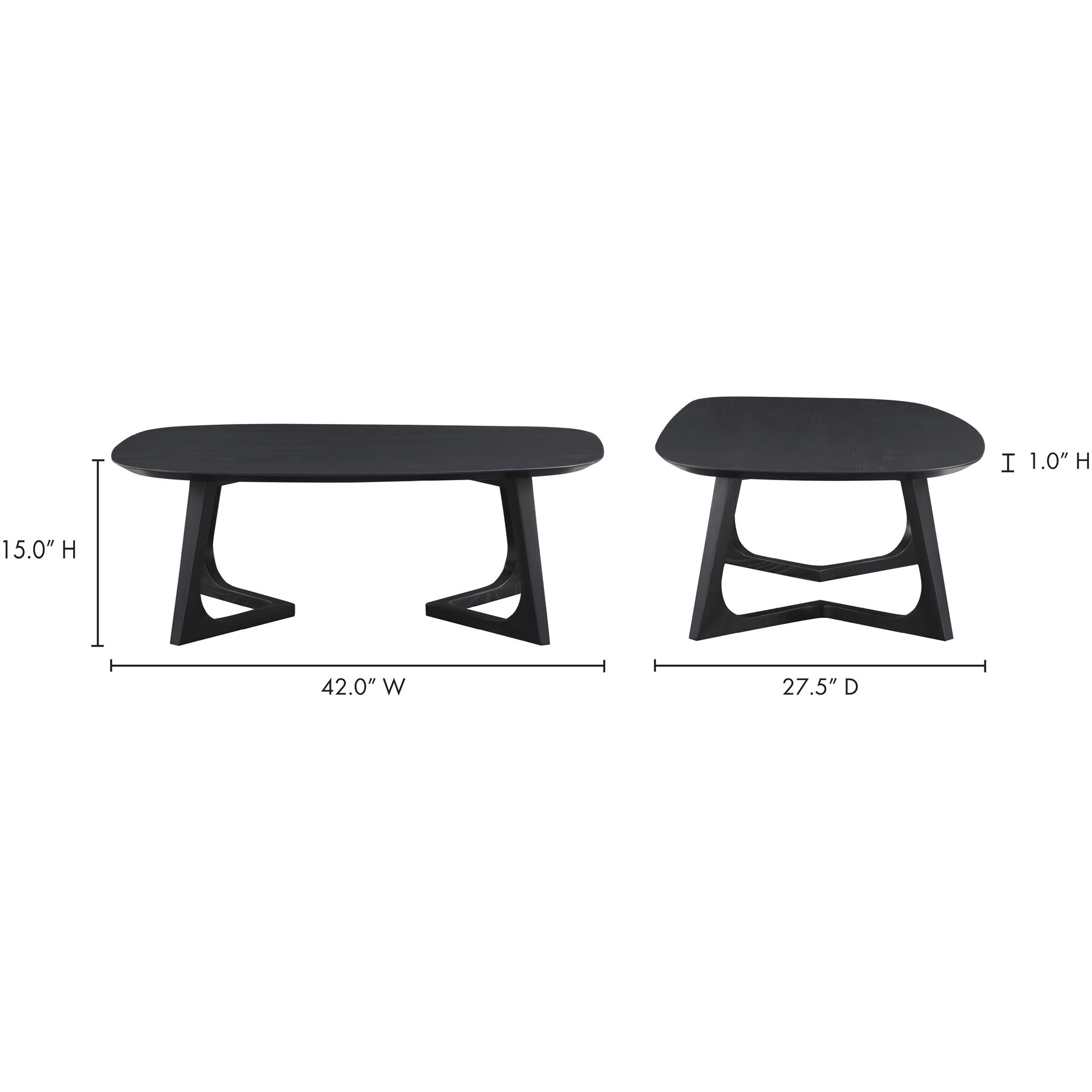 Godenza Black Coffee Table, Small