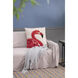 Anita 24 X 6.5 inch Red and White Pillow, Set of 2