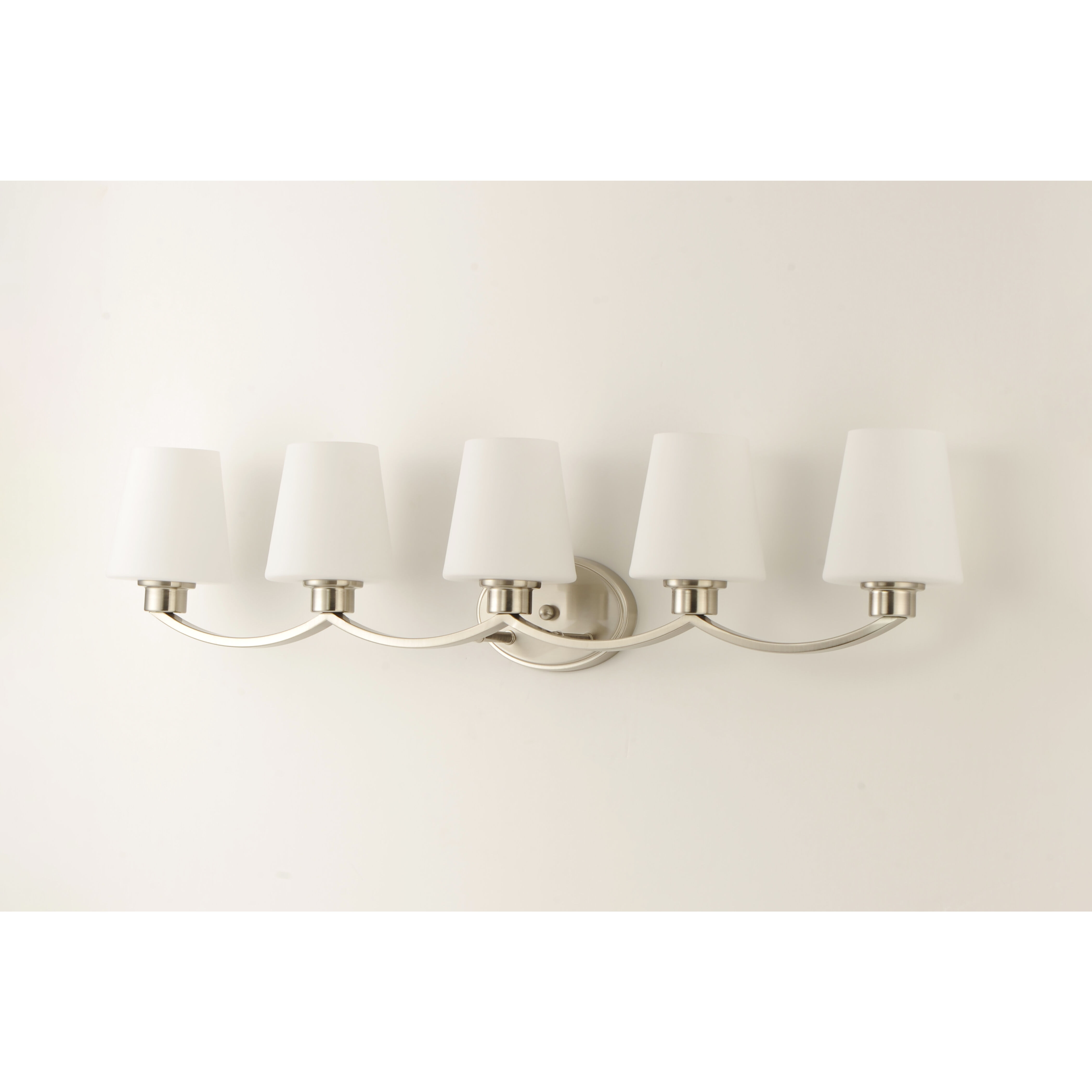 Shelter 5 Light 38 inch Satin Nickel Bath Vanity Wall Light