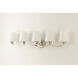 Shelter 5 Light 38 inch Satin Nickel Bath Vanity Wall Light