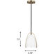 Sean Lavin Norman 1 Light 6.25 inch Satin Brass Pendant Ceiling Light