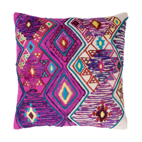 Splendid 22 X 22 inch Bright Purple and Khaki Pillow Kit