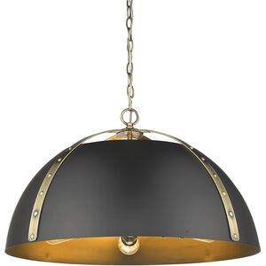 Aldrich 5 Light 25 inch Aged Brass Pendant Ceiling Light in Matte Black