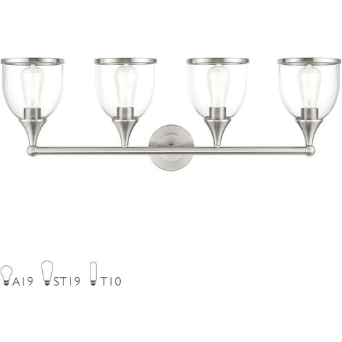 Ashridge 4 Light 35.75 inch Brushed Nickel Vanity Wall Sconce Wall Light