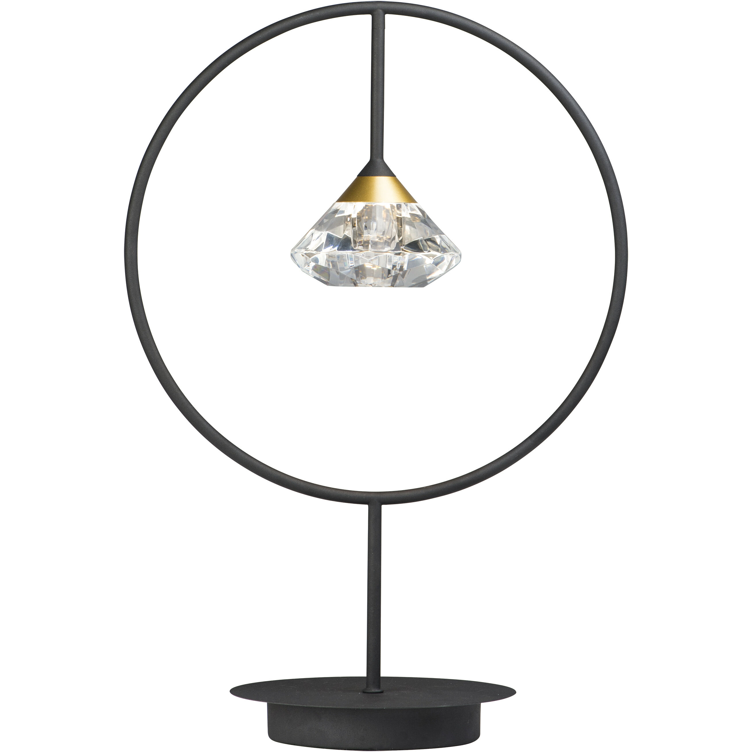 Hope 19.75 inch 3 watt Black and Metallic Gold Table Lamp Portable Light