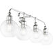 Downtown 4 Light 36 inch Polished Chrome Vanity Sconce Wall Light, Large, Sphere