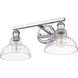 Carver 2 Light 19.5 inch Chrome Bath Vanity Light Wall Light