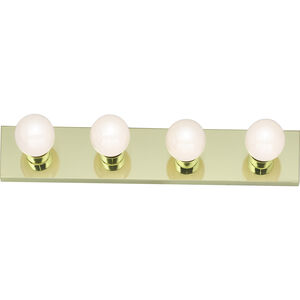 Brentwood 4 Light 24 inch Polished Brass Bath Light Wall Light