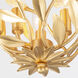 Broche 3 Light 9 inch Antique Gold Chandelier Ceiling Light