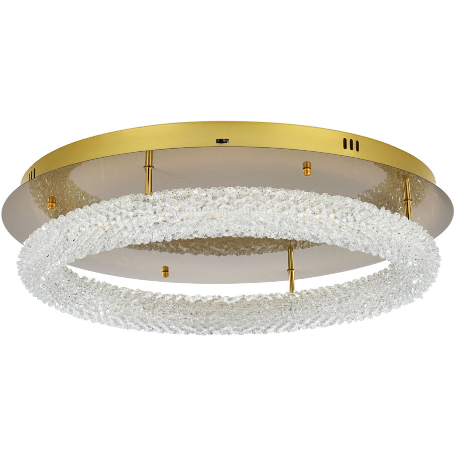 Bowen 1 Light 26 inch Satin Gold Flush Mount Ceiling Light