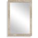 Pave 35.38 X 23.63 inch Travertine and Golden Bronze Mirror