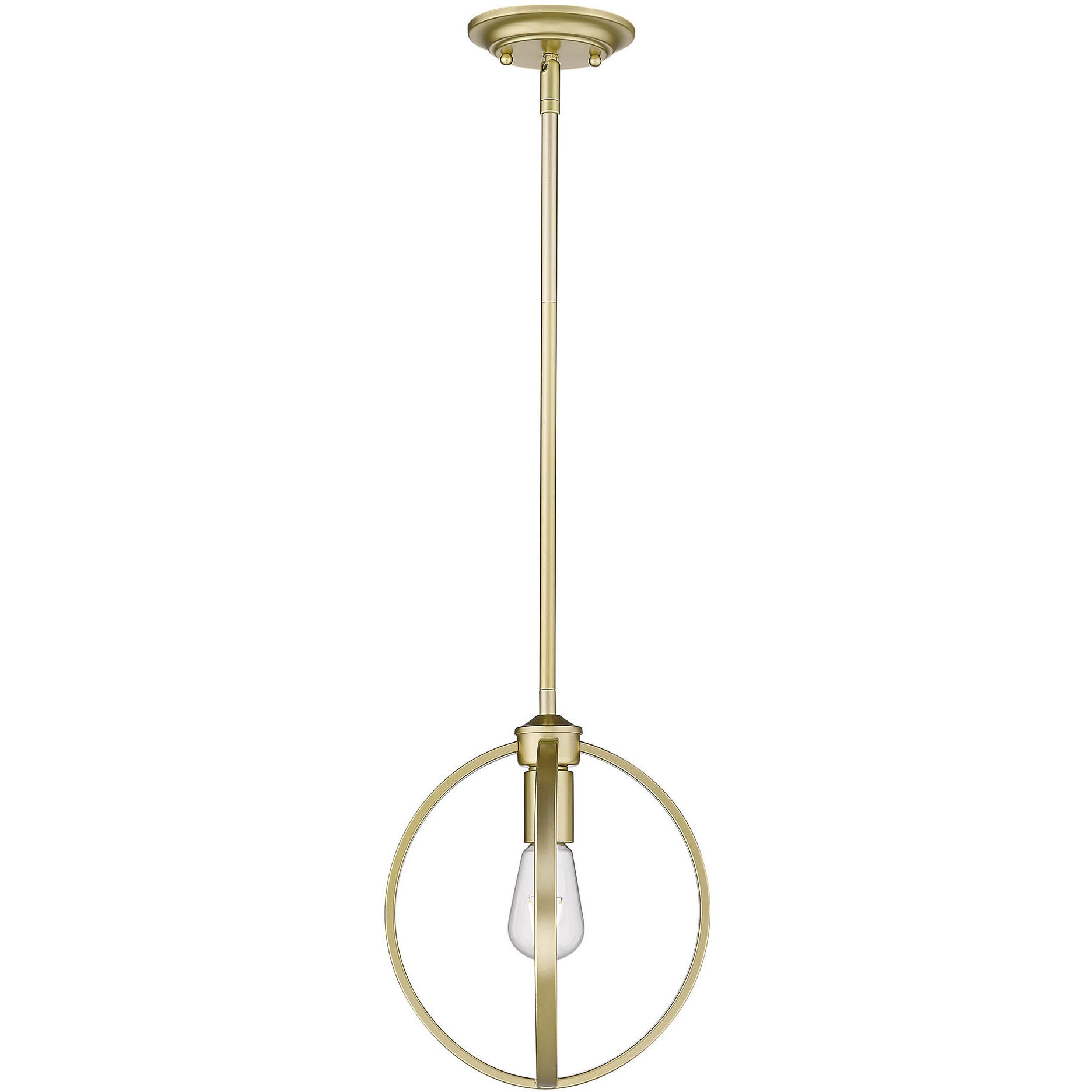 Colson 1 Light 9.88 inch Olympic Gold Pendant Ceiling Light in No Shade