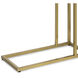 Echelon 24 X 24 inch Natural Brass Side Table, Sofa Hugger Table