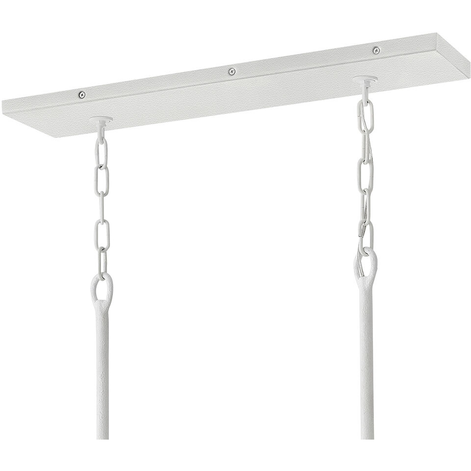 Lisa McDennon Flora 60 inch Textured Plaster Indoor Linear Chandelier Ceiling Light