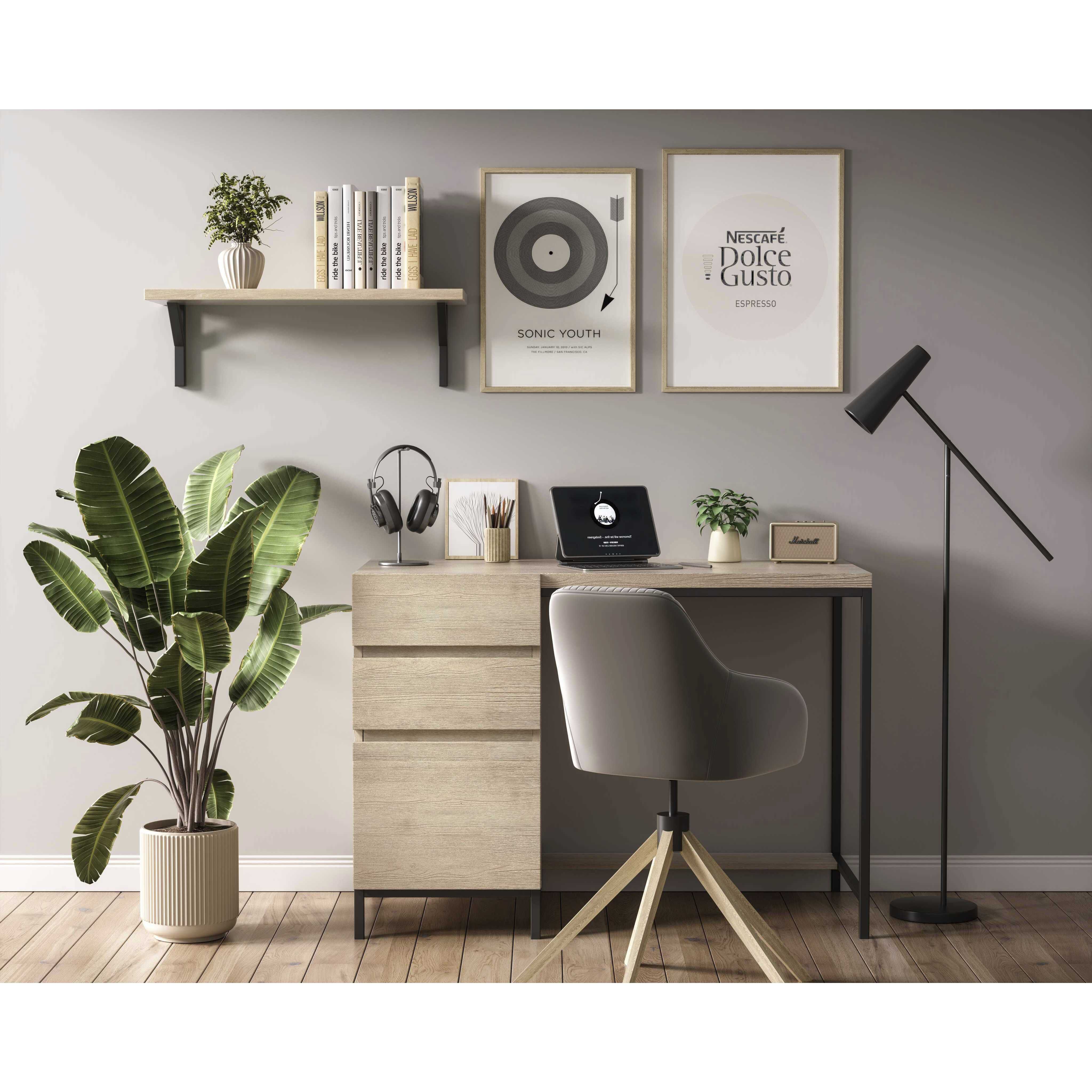 Emerson 42 inch Mango Wood and Black Desk