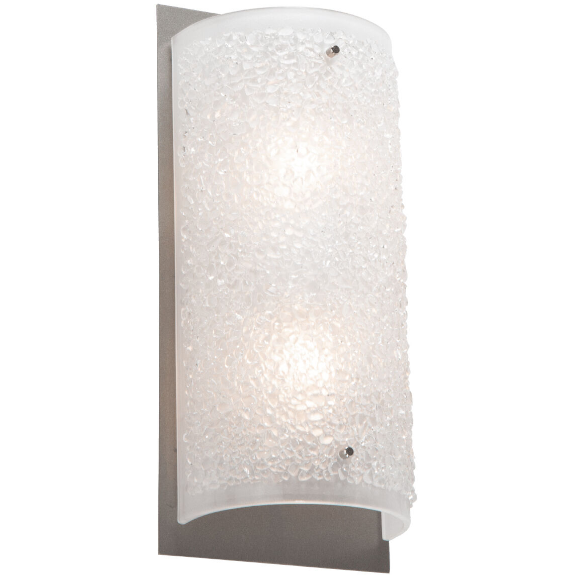 Textured Glass 2 Light 6 inch Burnished Bronze Cover Sconce Wall Light in Rimelight Frosted