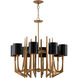 Umberto 8 Light 32 inch Brass Chandelier Ceiling Light
