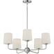 Bristol 5 Light 26.5 inch Satin Nickel Single-Tier Chandelier Ceiling Light