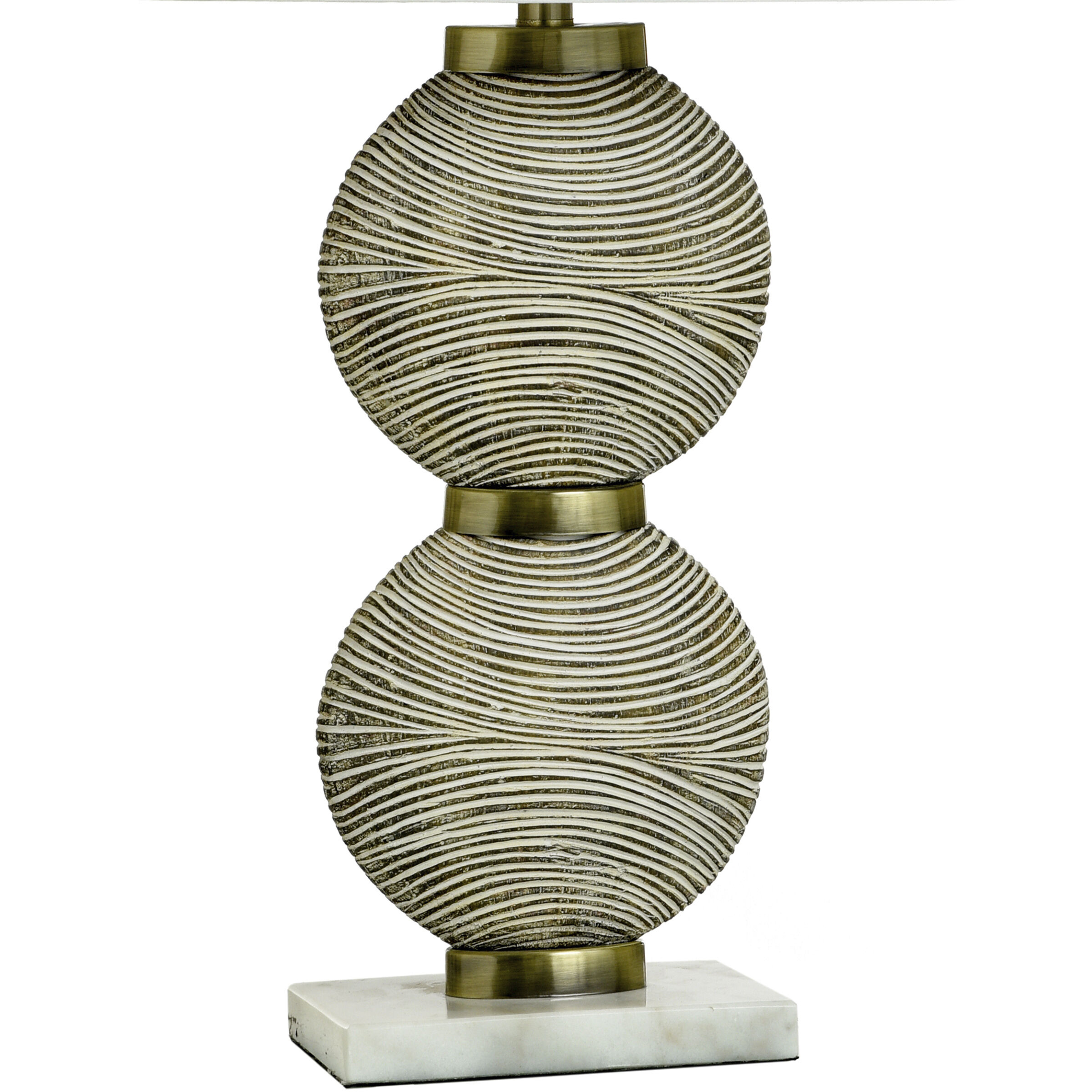 Shallows 33 inch 100.00 watt Cream and Brown Brushed Table Lamp Portable Light