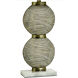 Shallows 33 inch 100.00 watt Cream and Brown Brushed Table Lamp Portable Light