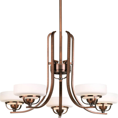 Torque 5 Light 25 inch Copper Bronze Chandelier Ceiling Light