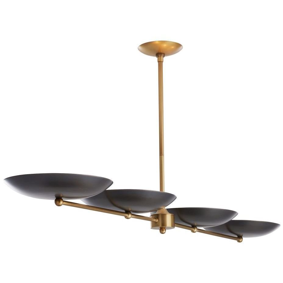 Griffith 55 X 10 inch Bronze Linear Chandelier Ceiling Light