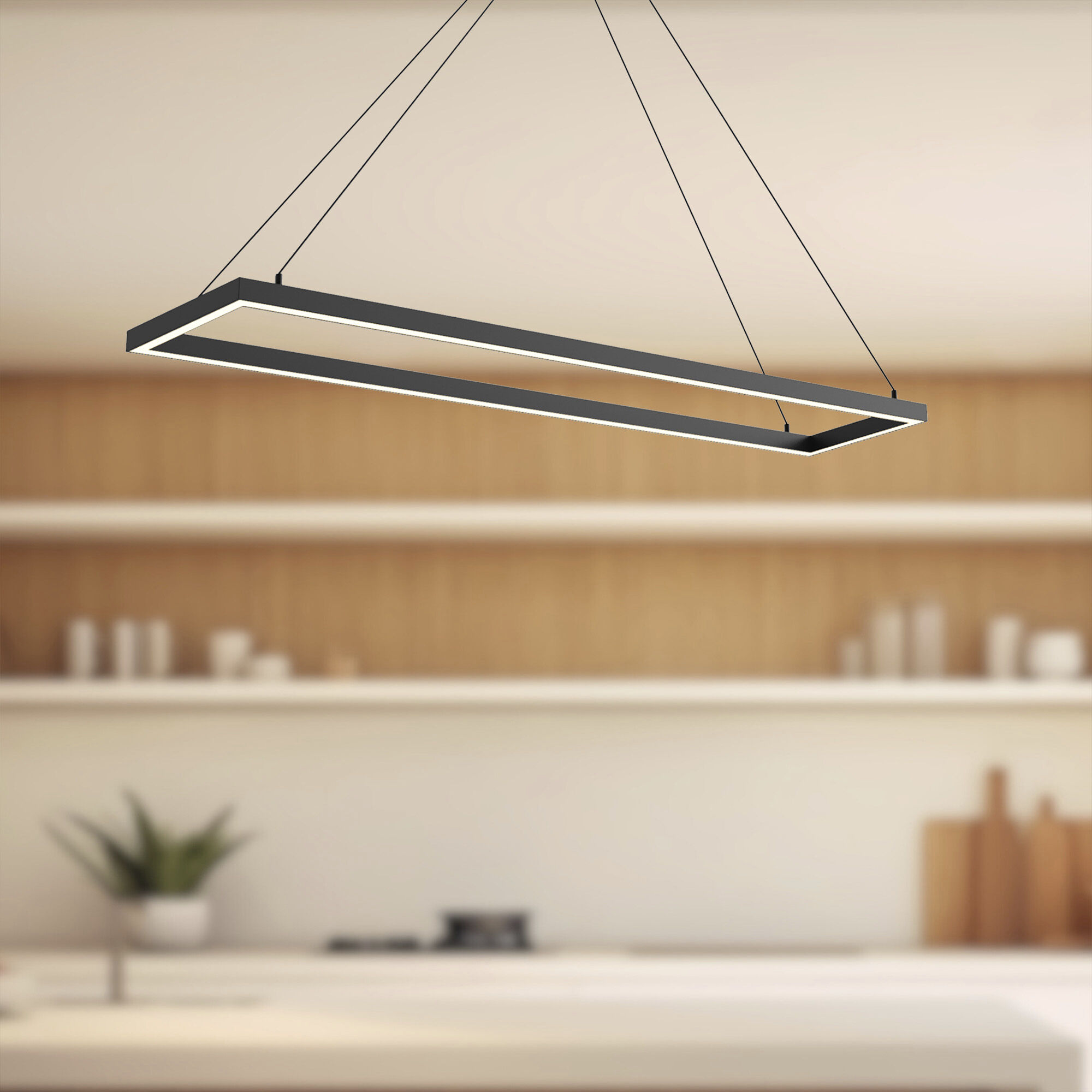 Piazza Pendant Ceiling Light in Black