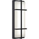 August LED 20 inch Black Outdoor Wall Sconce
