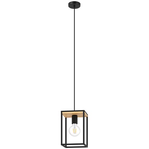 Libertad 1 Light 7.1 inch Structured Black Pendant Ceiling Light