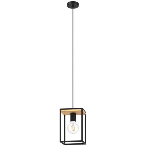 Libertad 1 Light 7 inch Structured Black Pendant Ceiling Light