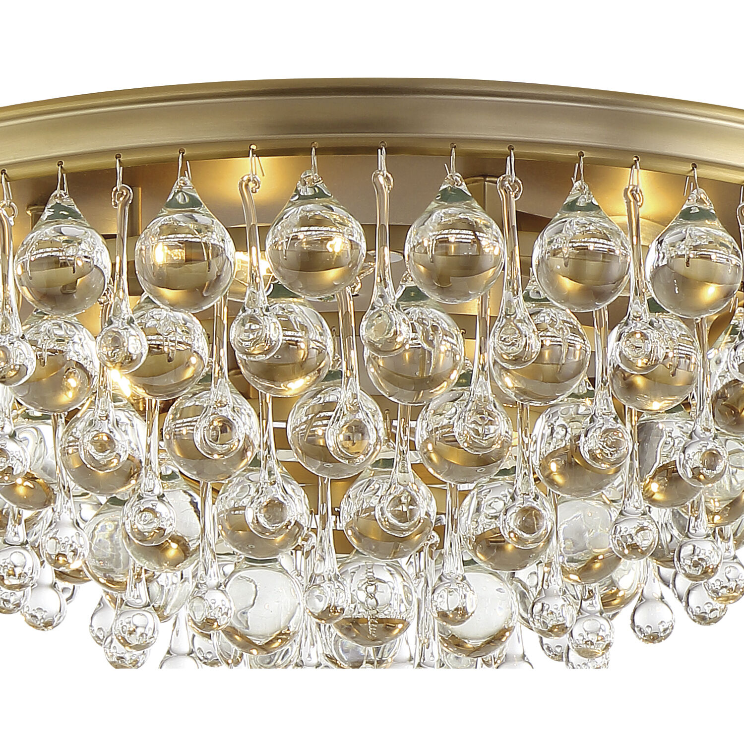 Calypso 6 Light 20 inch Vibrant Gold Flush Ceiling Light