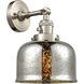 Franklin Restoration Large Bell LED 8 inch Brushed Satin Nickel Sconce Wall Light, Franklin Restoration