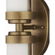 Bowland 2 Light 4.25 inch Antique Brass Bath Wall Sconce Wall Light