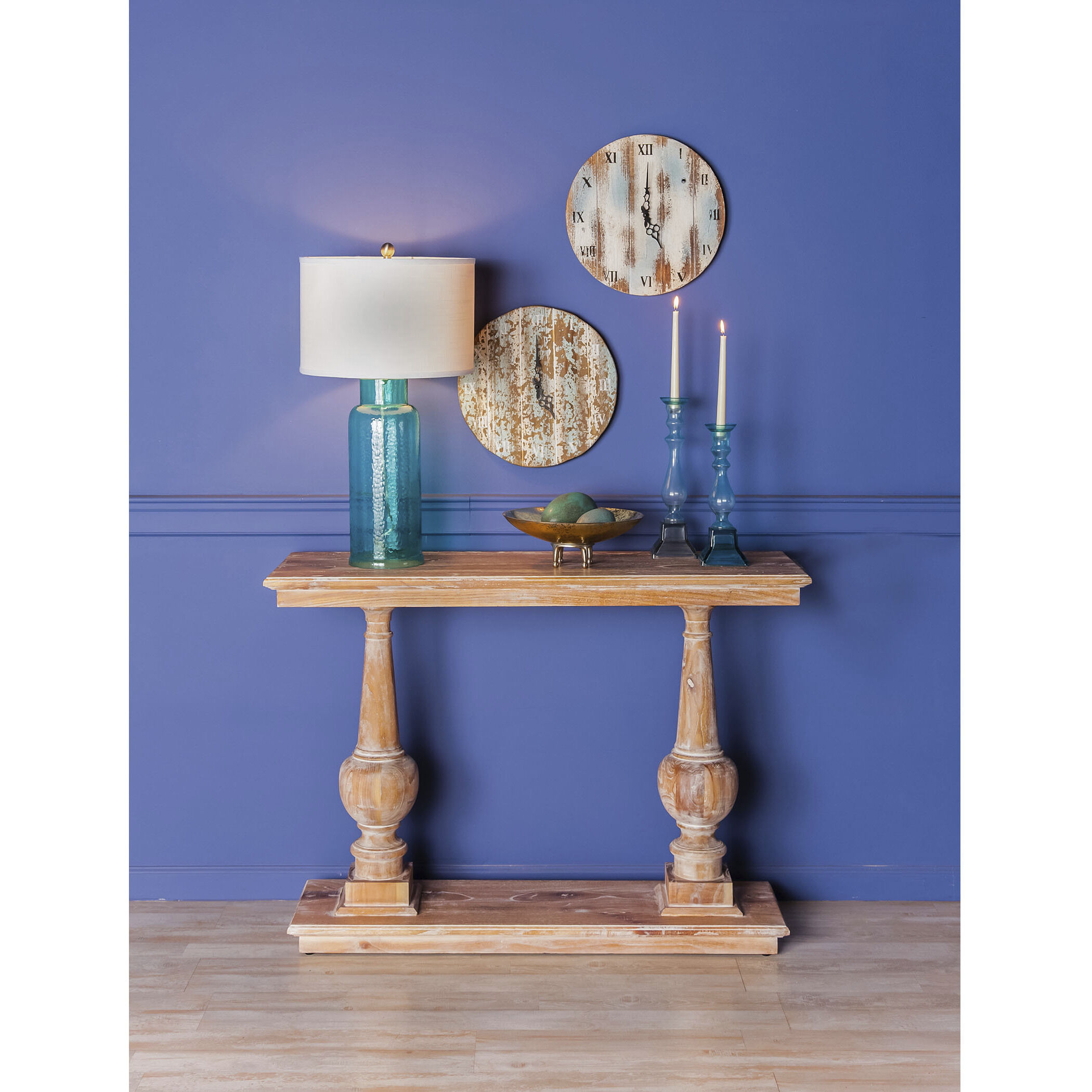 Glass Bottle 30 inch 150 watt Aqua Table Lamp Portable Light