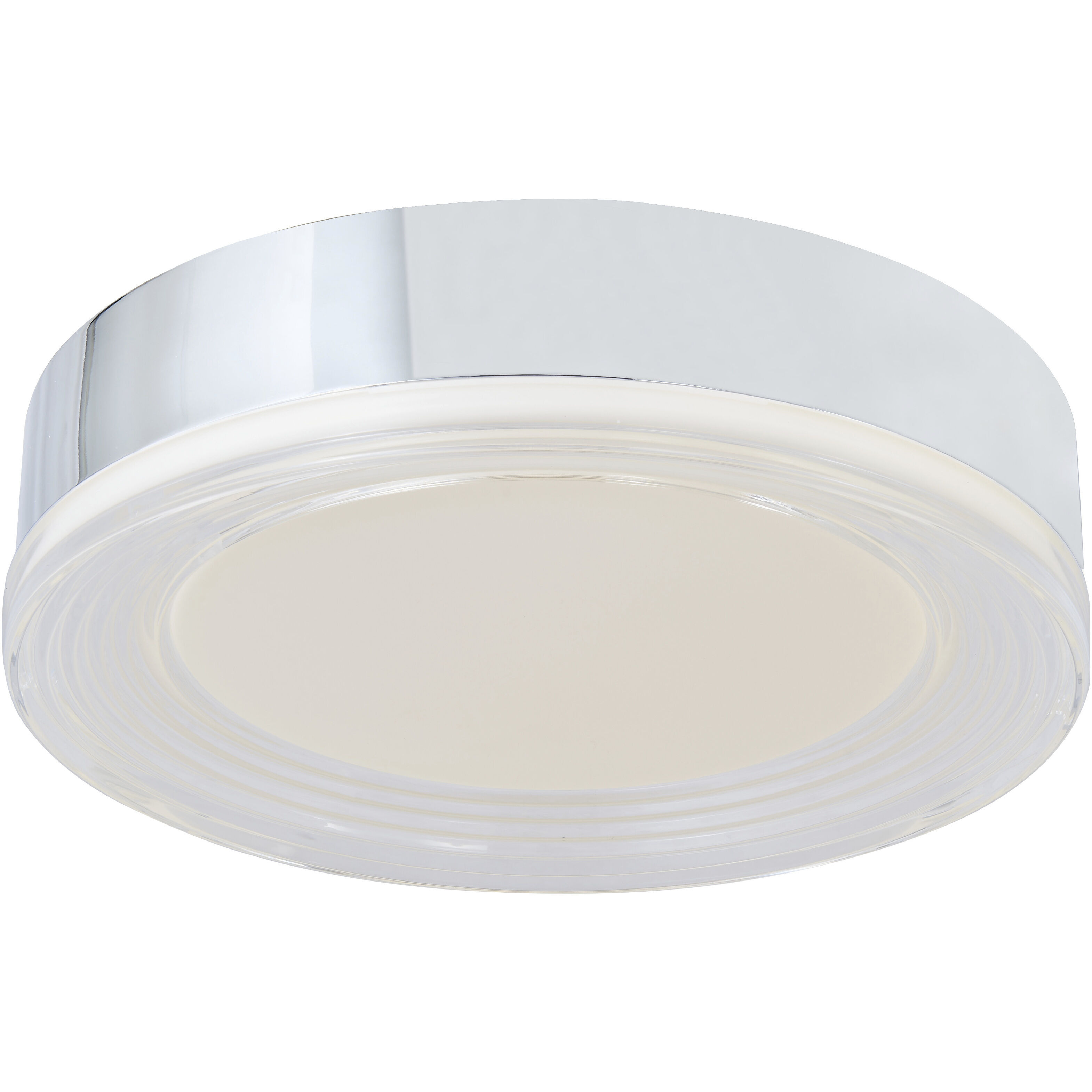 Waves LED 12 inch Chrome Flush Mount Ceiling Light